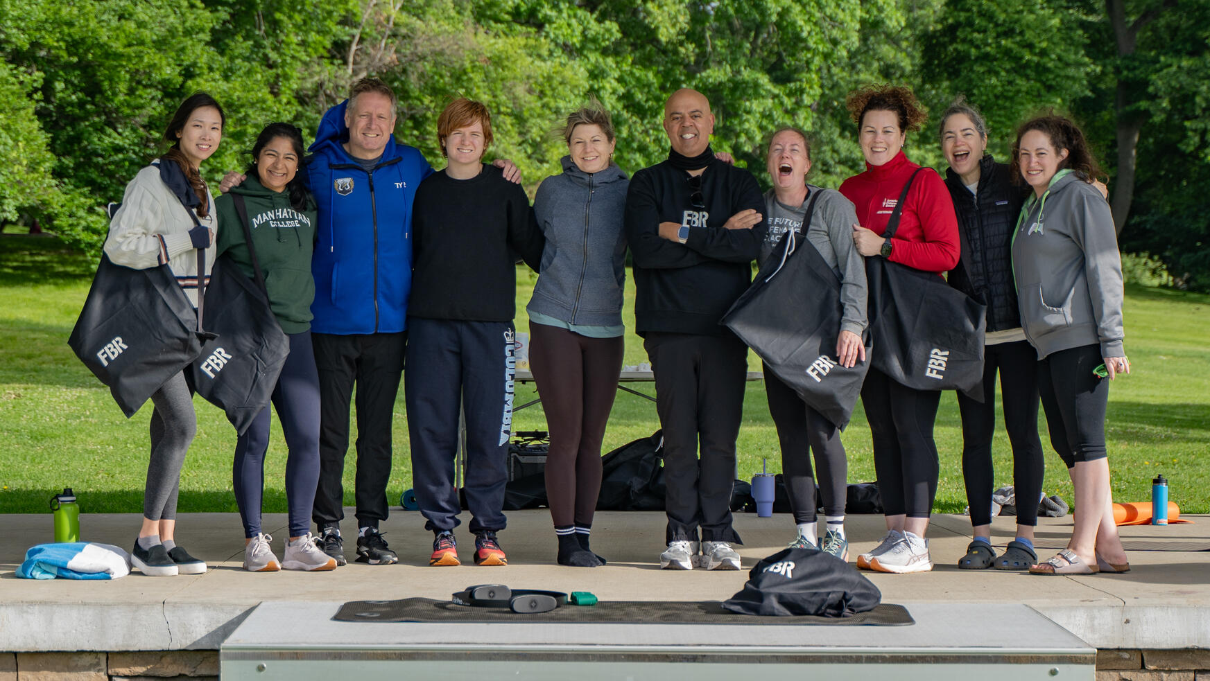Vol. 002 Group Photo BACK TO THE MAT Vol. 002 participants and instructor Rafael Jimenez at Brookdale Park Gazebo.