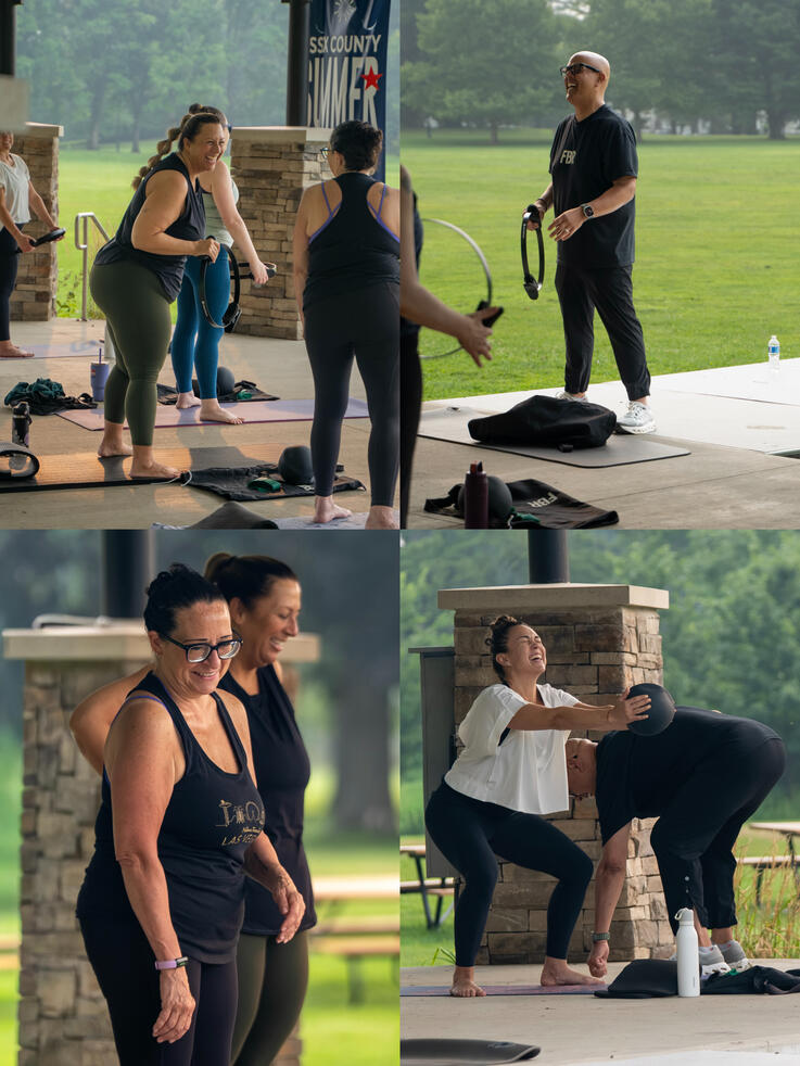Participants enjoying class.
